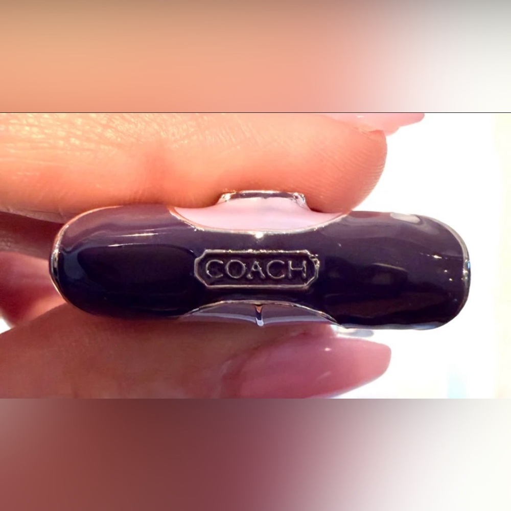 NWT Vintage Coach Coach enamel 3-D purse Fob Keychain - Picture 2 of 3